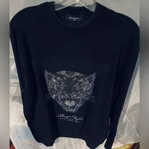 Black Panther Design Men's Cardigan Sweater